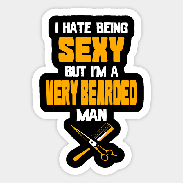 I´m a bearded man funny gift Sticker by LutzDEsign